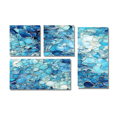 Hering - Large Boho Mosaic, reproduction d'art sur toile 4 pièces