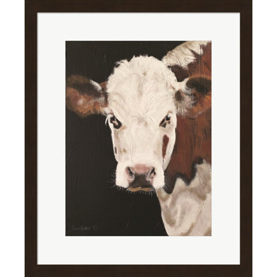 Portrait of a Hereford par Suzi Redman, art mural encadré