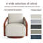 Fauteuil demi-tonneau pivotant avec coussins décoratifs Farmhouse-52392214