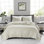 3 Piece King/ King Quilt In Cream, Microfiber Outer With Cotton Inner, Reversible For A Peaceful Break Bedding , Soothing Rest