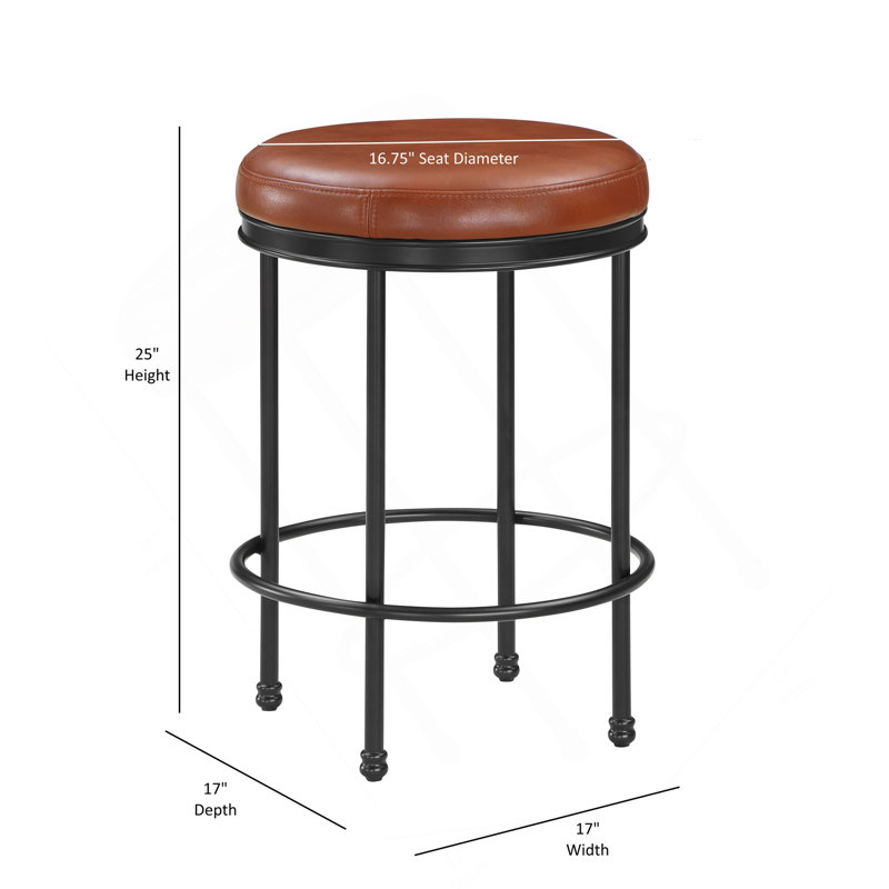 Tabouret à hauteur de comptoir Michael Caramel