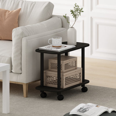 Table de bout ovale moderne avec roulettes Creekside