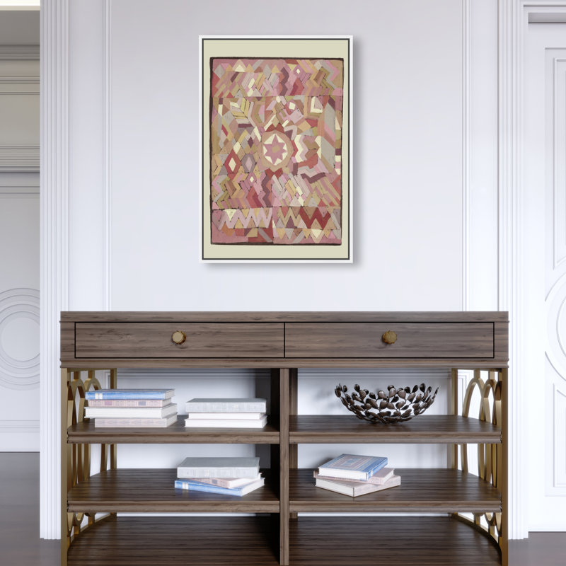 Tapestry Boehme Canvas Abstract Print by Oliver Gal, Black Frame, 10 x 15, 16"H x 11"W, White Floater Frame