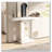 Modern Console Table with Pendulum Geometric Base Gold Accent