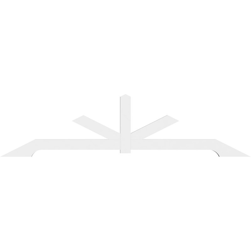 Support de pignon en PVC de qualité architecturale Vanguard, H 24 po x l 96 po (pas: 6/12), P 2 po x F 4 po