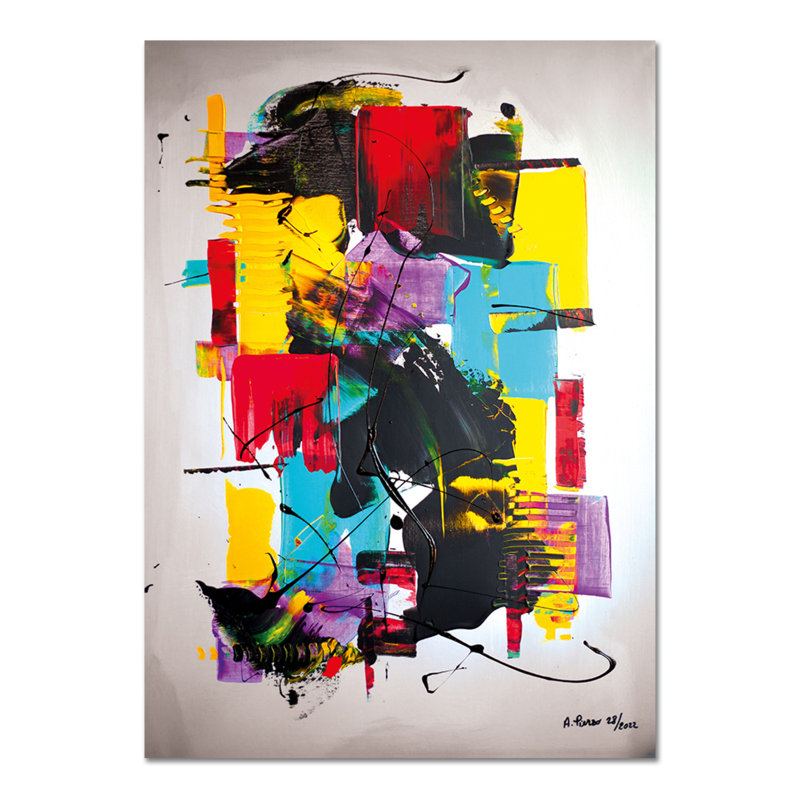 Composizione Grigia by Alfredo Pierro - Rectangle Print on Canvas, 100cm H x 70cm W