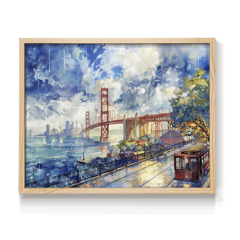 Landscape Series-CXL -Framed Print - Restickable, Natural, 11" H x 14" W