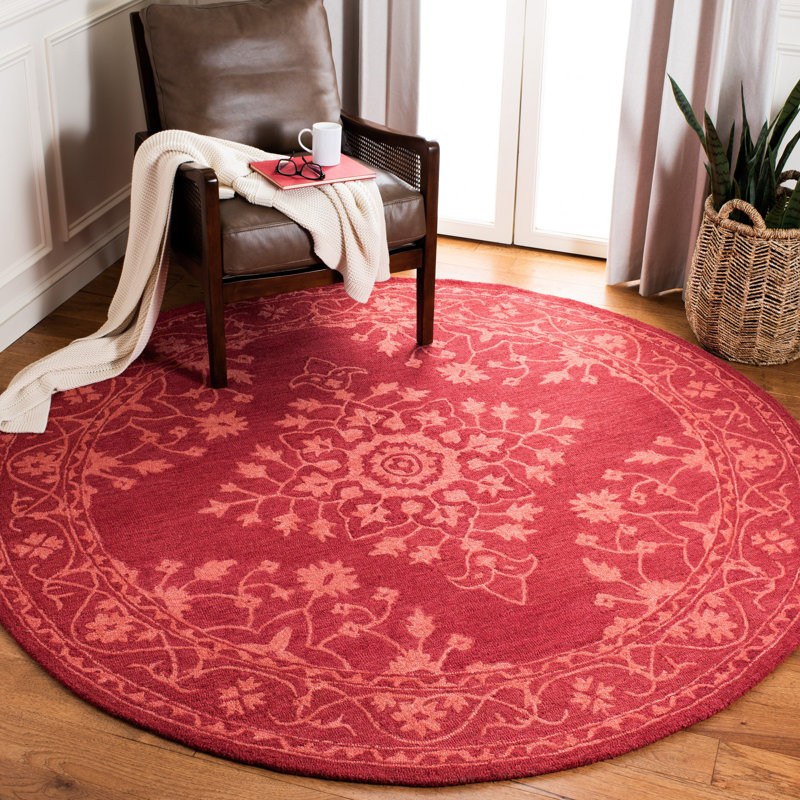 Culebra Hand Tufted Wool Oriental Rug, Round 7'