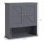 Armoire de salle de bain murale Farmhouse avec tablettes ouvertes et réglables-781179954