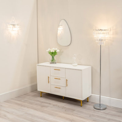 Adderly 150.5cm Plated Traditional Floor Lamp