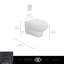 Belshire Wall Hung  1.6/0.8 Gpf Dual Flush Elongated Toilet Bowl With Seat