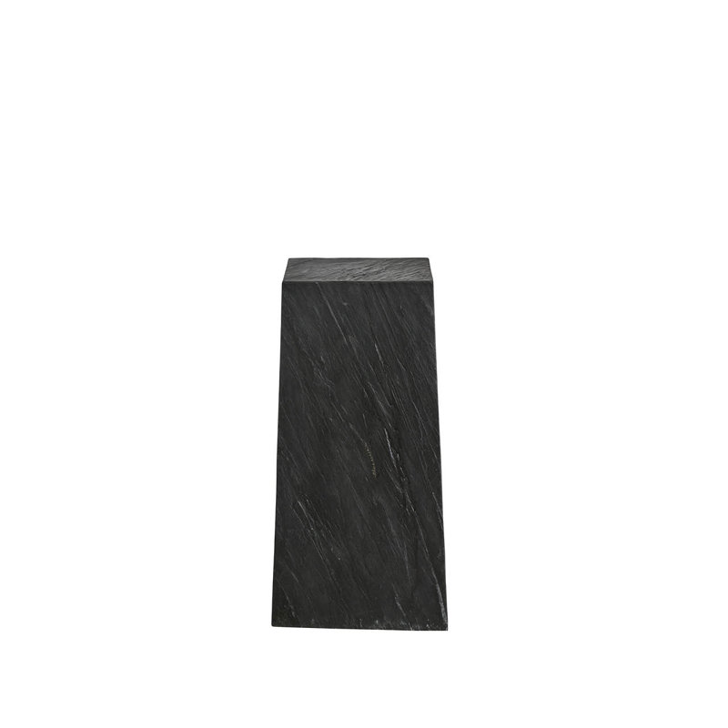 Modern Stone Top End Table, 24" H x 12" W x 12" D
