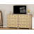 Oak & Rattan 4-Drawer Cabinet with Woven Fronts. 37" Tall Freestanding Organizer for  Living Room. Hallway. or Closet Storage