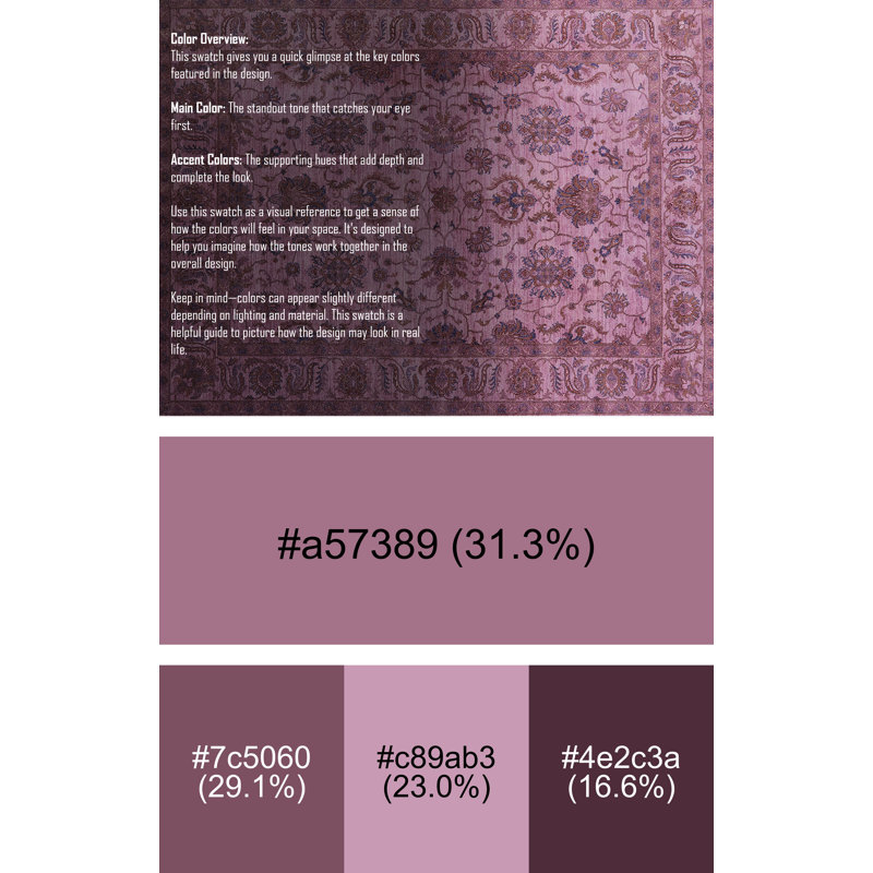 Tapis rose Rose, Rectangle 7 pi x 10 pi