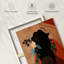 Impression sur toile florale, femme noire-75910481