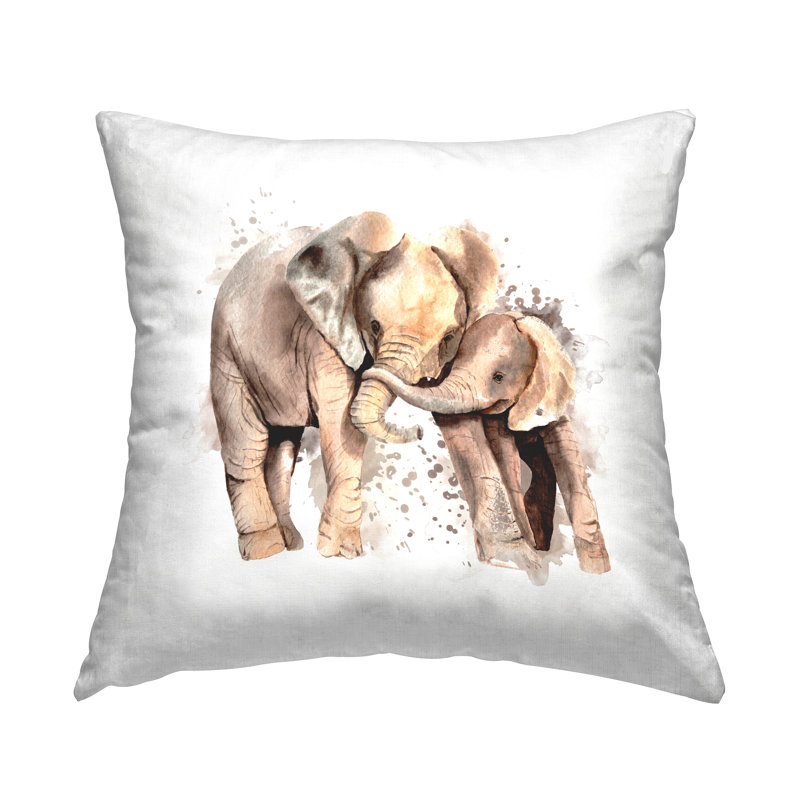 Coussin Happy Elephants Modern Splash