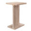 Table de bout à piédestal en marbre beige 22 po