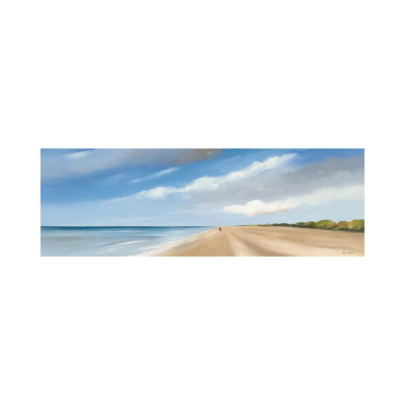Along The Sea I by Hans Paus - Wrapped Canvas Panoramic Painting, 121.92 cm H x 40.64 cm W x 3.175 cm D