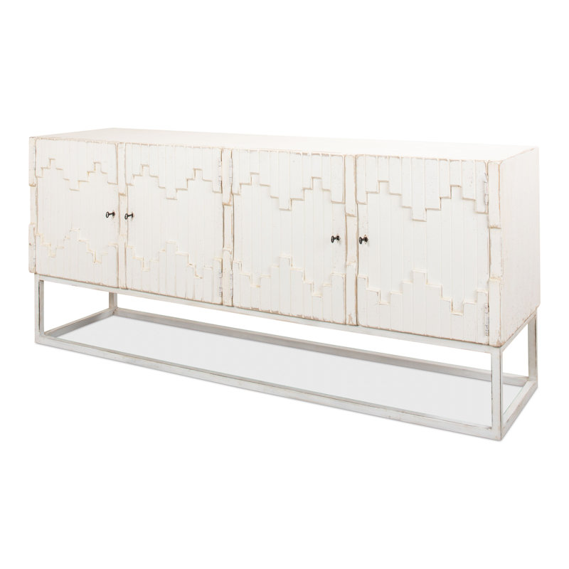 Aztec 80'' W Solid Wood Sideboard, White