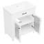 Meuble-lavabo de 31 po avec verre trempé, tablettes réglables et profil incurvé pour un profil serein de 31 pouces, portes à fermeture en douceur, lavabo en céramique luxueux-918014006
