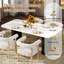 Ensemble de table à manger moderne avec chaises rembourrées 4/6, ensemble de cuisine de ferme pour petits espaces, dinging, cuisine-984264981-984264982-984264976