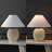 Effie 18.25" Minimalist Scandinavian Ceramic/Iron Hobnail LED Table Lamp-175966954