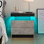 Ensemble de 2 tables de chevet DEL avec 2 tiroirs pour chambre à coucher-1366351371-1406408714