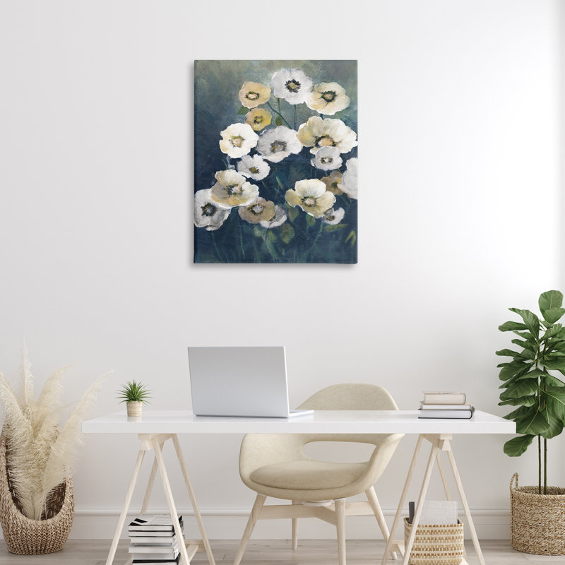 Art mural sur toile Blooming Poppy Flowers, design par Carol Robinson, H 40 po x l 30 po
