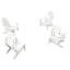 Chaise Adirondack en plastique avec table Anette-611446065