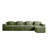 Modular 4 Seat L Shape Sectional Boneless Sofa, Cloud Sectional Couch With Deep Seat, Modern Modular 4-Seat Sofa Couch With Throw Pillows And 1 Movable Ottoman, Corduroy Fabric-1598556963