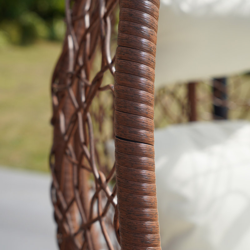 Sutton Hanging Swing Single Egg Pod Chair, Cream, Cream