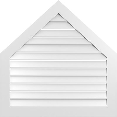 Peaked Surface Mount Signature Urethane Functional Gable Vent 11/12 Pitch, Primed Tan