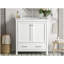 Meuble-lavabo de 30 po avec lavabo simple, meuble-lavabo encastré, armoire de rangement avec 2 portes et un tiroir, fermeture en douceur, rangement multifonctionnel, structure en bois massif-334361611