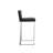 Pangea Home Dexter Faux/Vegan Leather Bar Stool - 30" Seat Height – Modern Upholstered Bar Chair with Steel Metal Legs - Indoor - Bar, Dining, Kitchen - Black with Silver Legs-1583249898-1583249900-1568498847