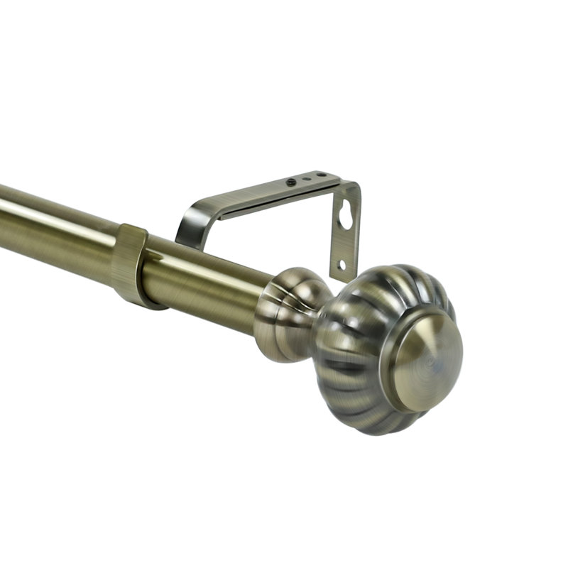 Tringle à rideaux simple Photina, De 28 po à 48 po de largeur, Laiton antique