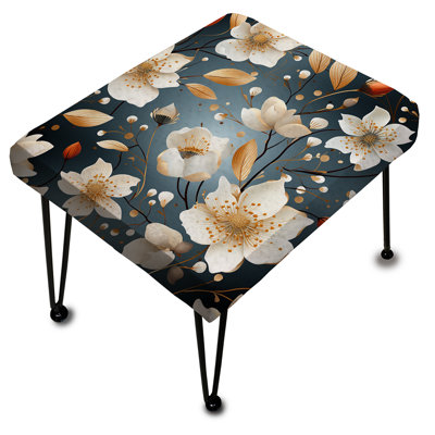 Repose-pieds beige floral Serenade