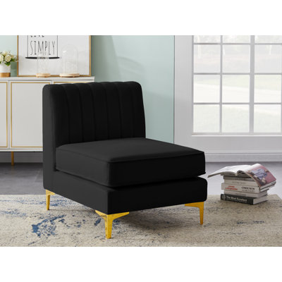 Fauteuil en velours Enson