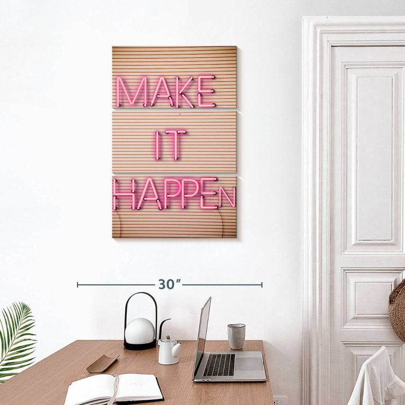 Enseigne néon Tergel Make It Happen, H 32 po x l 20 po