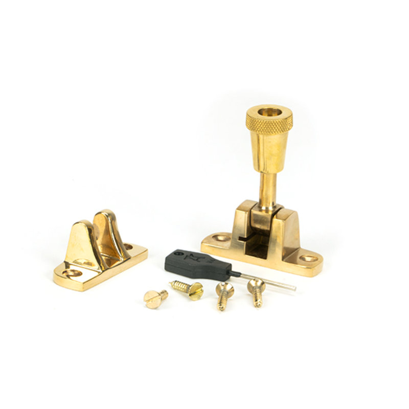 Window Closer, Polished Brass