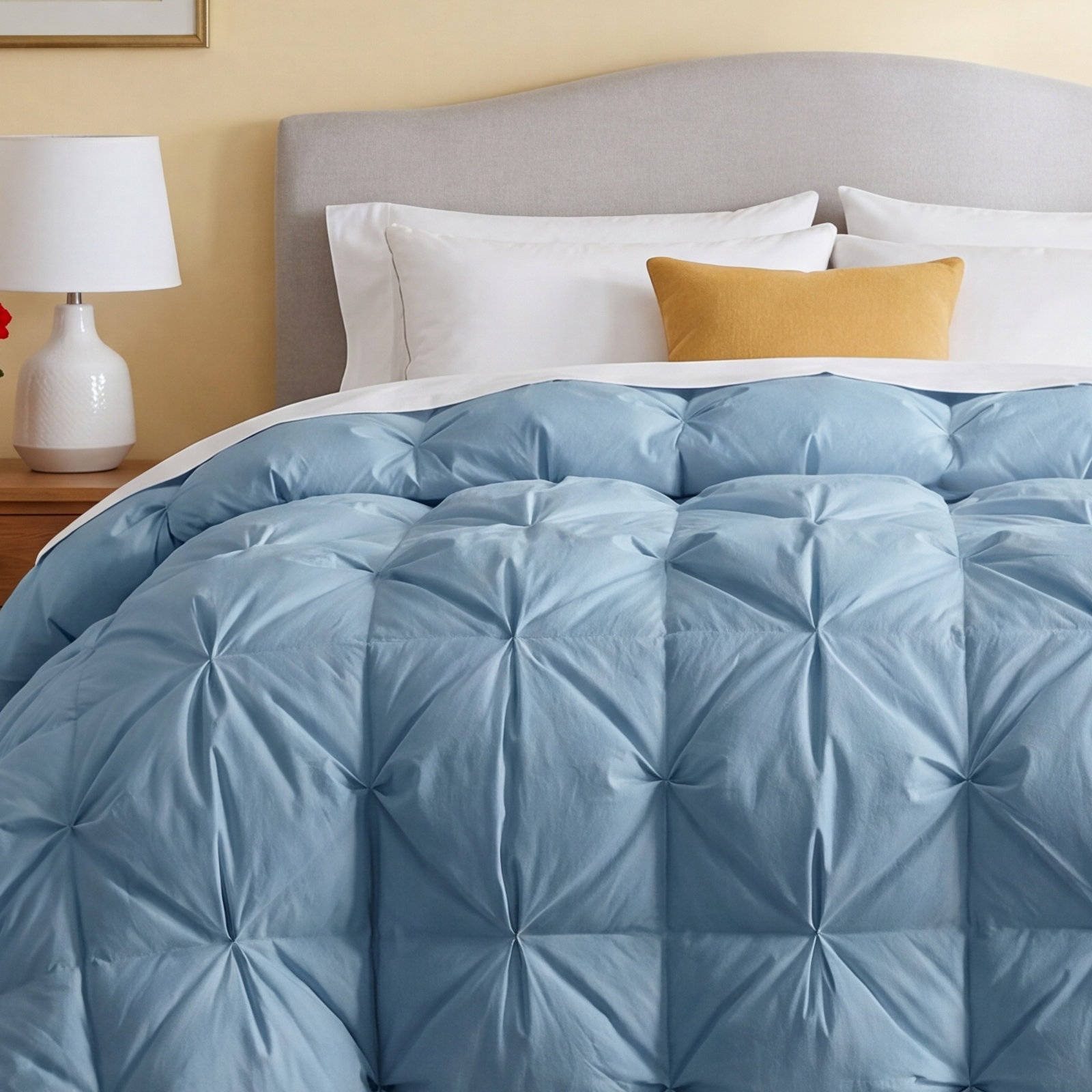 Organic Cotton Comforter Set, King, Navy