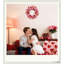 Couronne de Hikma romantique 22 po, cœur rouge tulipe rose base de vigne, décor de foyer mural de porte d'entrée durable, cadeau parfait pour les amoureux