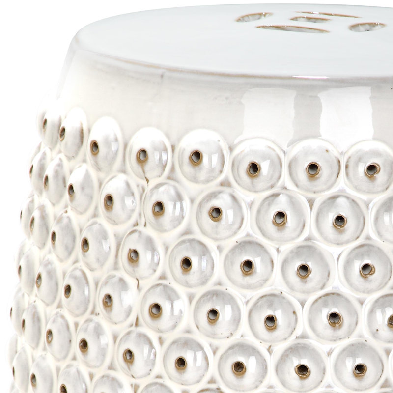 Tabouret de jardin Stella, Crème, crème