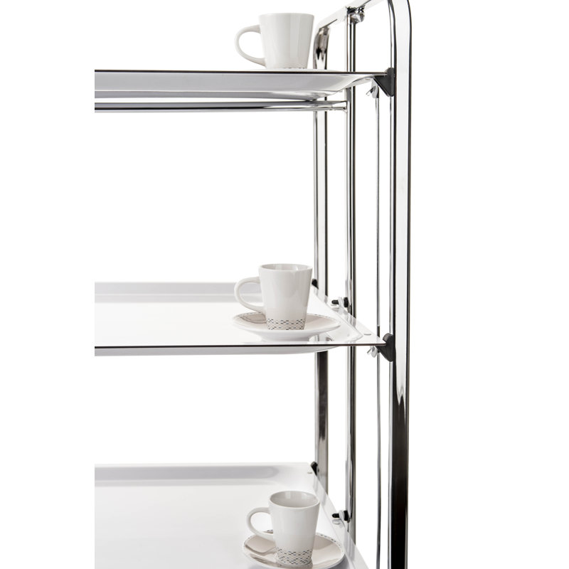 Servierwagen Calkins, Chrome, White