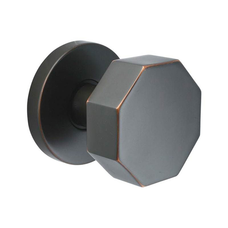 Emtek Passage Knobset w/ Disk Rosette and Octagon Knob, Oil Rubbed Bronze