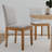 Fabric Upholstered Parsons Dining Chairs With Solid Wood Legs, Set Of 2, Beige-591131283