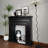 Black Manufactured Wood Freestanding Fireplace-118783468