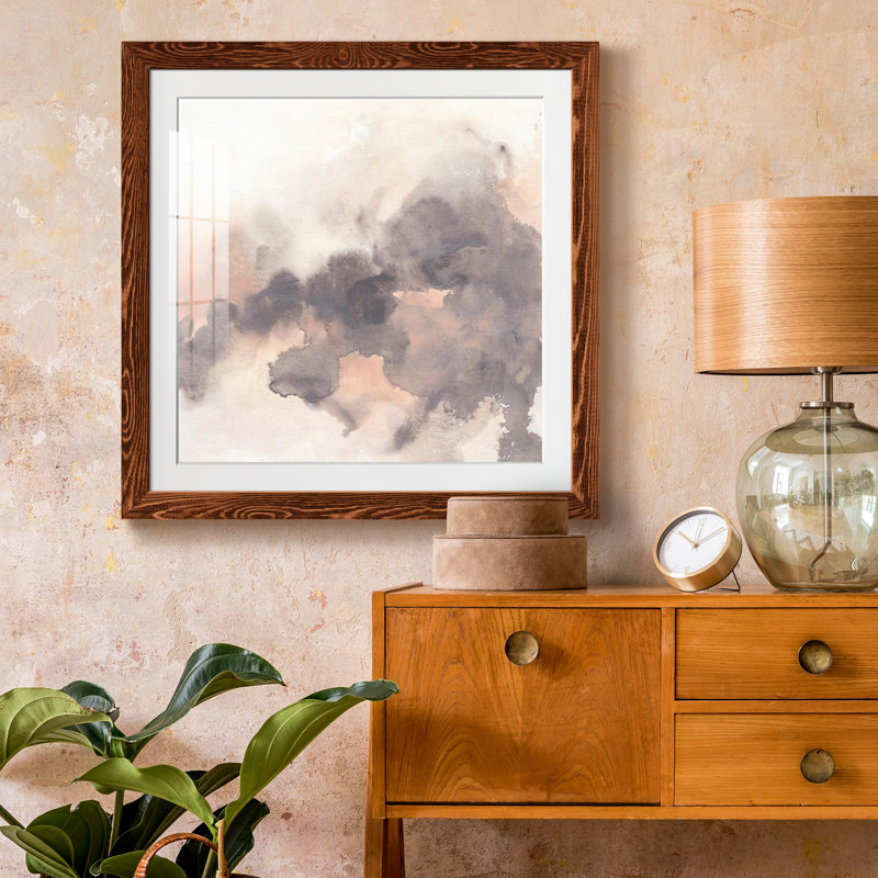 «Smoke Surface II», reproduction encadrée de qualité supérieure - prête à être accrochée, H 17 po x l 17 po x P 1 po