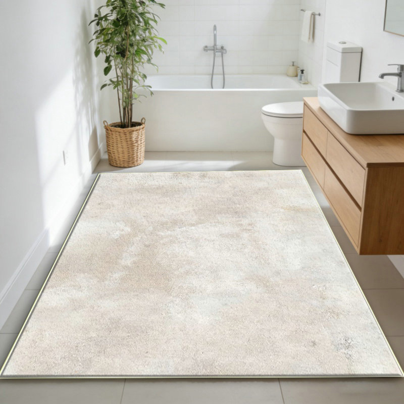 Washable carpet 8x10- Anti fouling 8x10 living room carpet, anti slip backing printed bedroom large-area carpet, foldable machine washable area carpet (8'x10 ', beige)