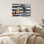 Art mural sur toile Martini Glass avec olives en noir et blanc-84896049