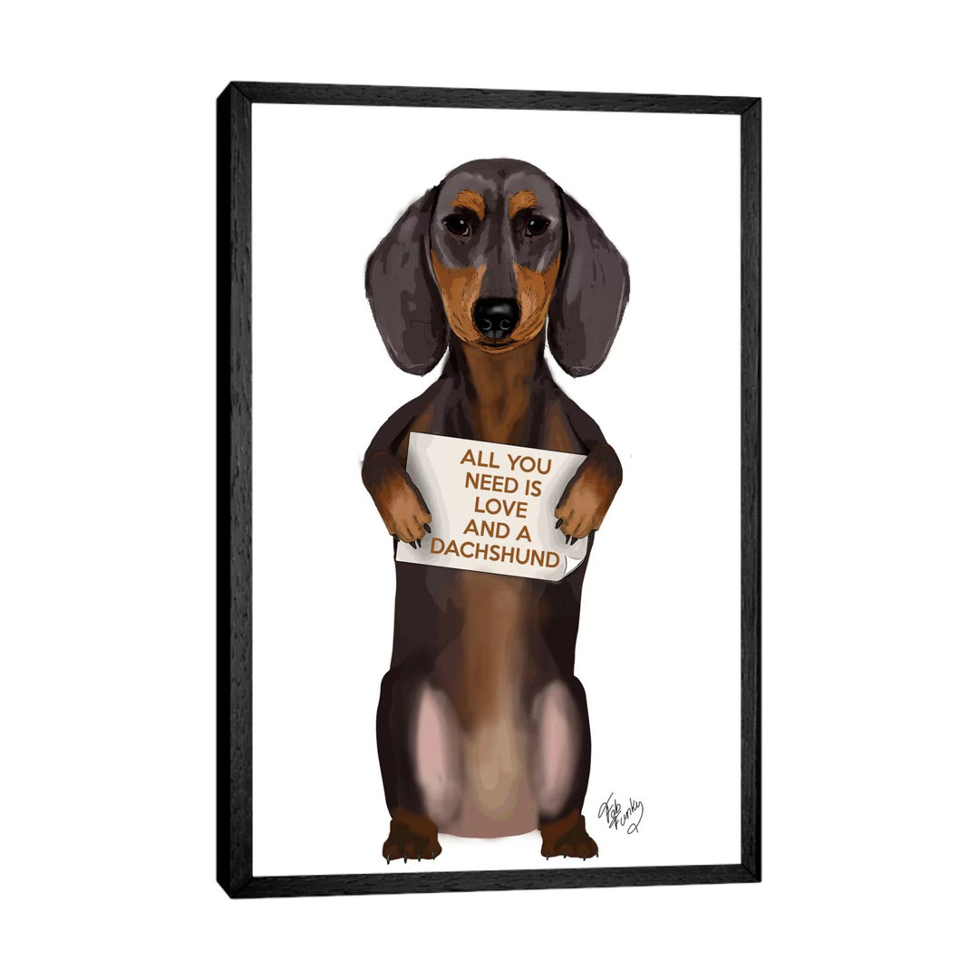 Dachshund by Fab Funky - Print on Canvas